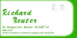 richard neuter business card